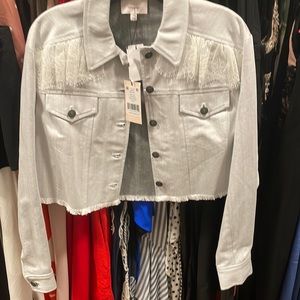 NWT cinq a sept light denim jacket